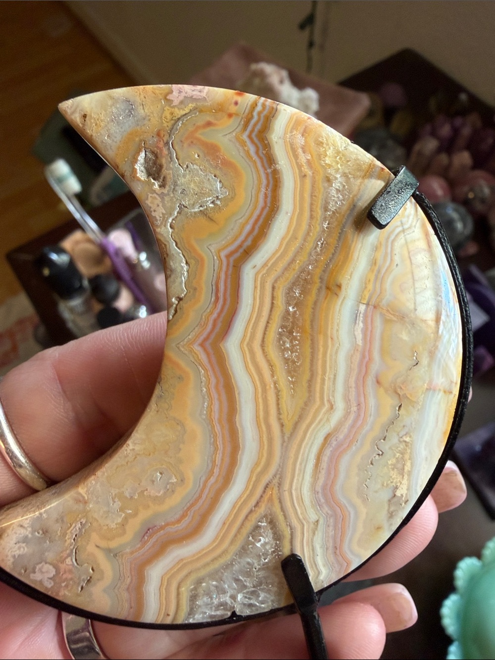 Crazy lace agate moon